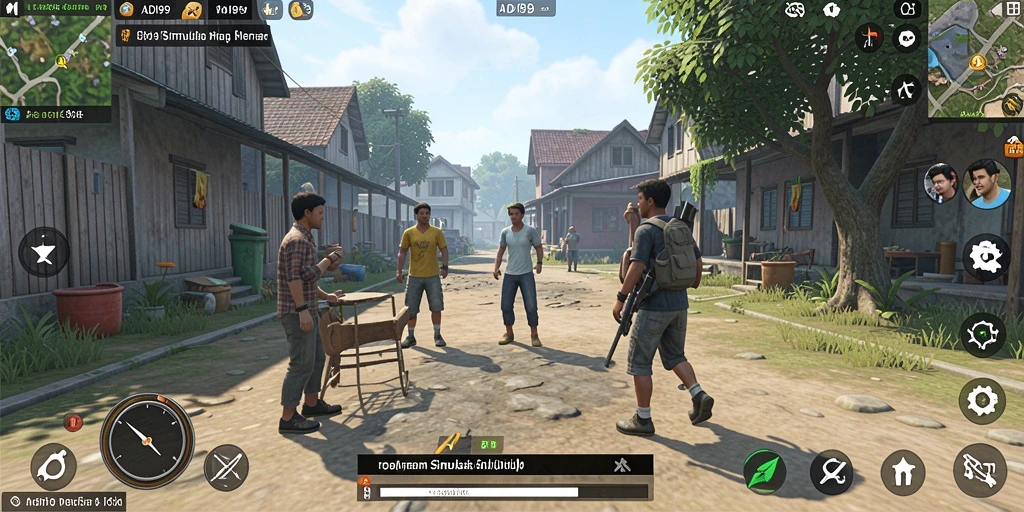 Tampilan menarik dari gameplay ADI99 yang menggambarkan simulasi kehidupan.