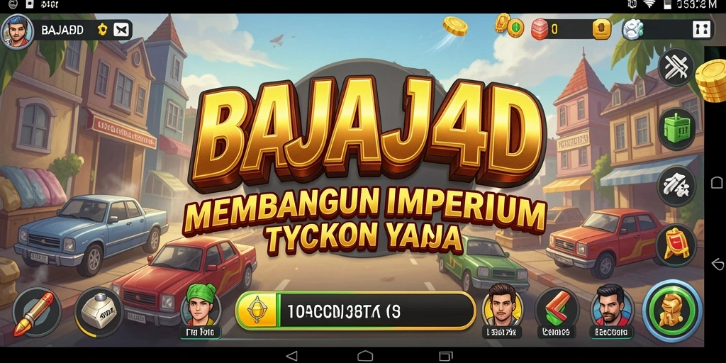 Tampilan utama gameplay BAJAJ4D dengan berbagai pilihan bisnis Tycoon.