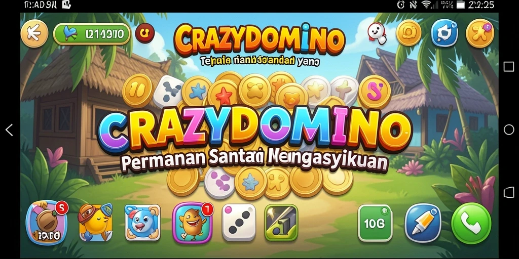 Tampilan menarik gameplay idle CRAZYDOMINO yang seru.