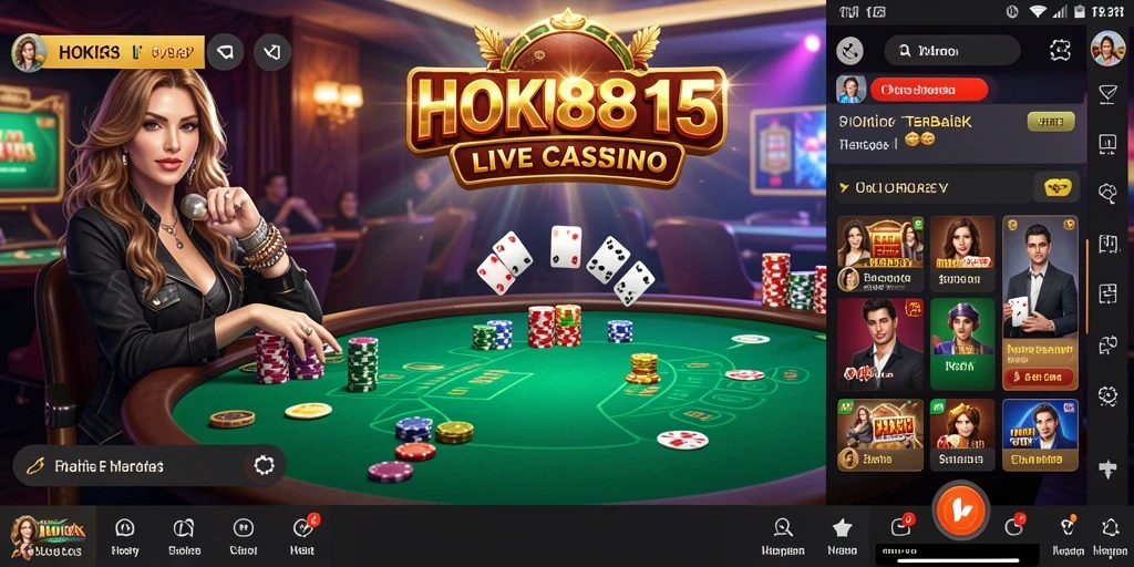 Tampilan gameplay menarik di aplikasi Live Casino HOKI8815.