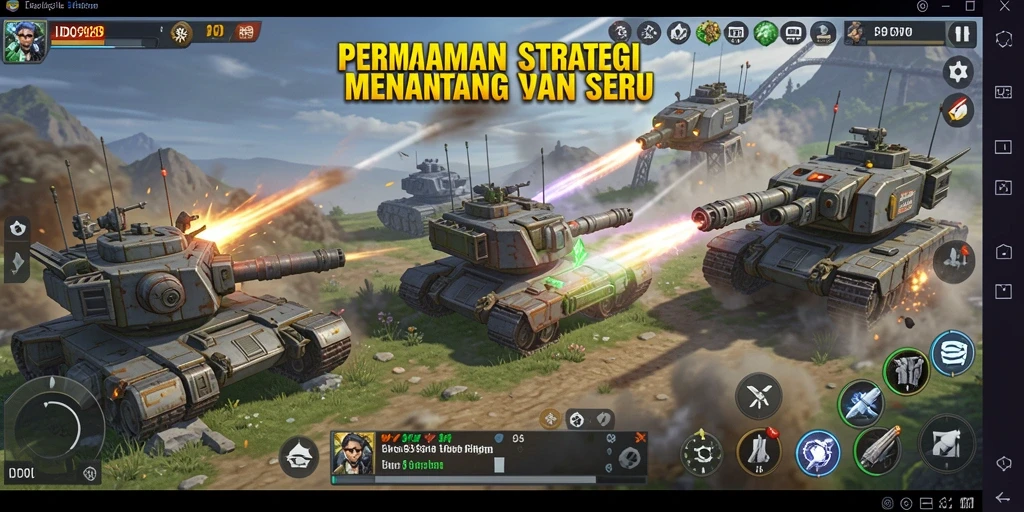 Tangkapan layar menampilkan momen strategis yang intens dalam game.