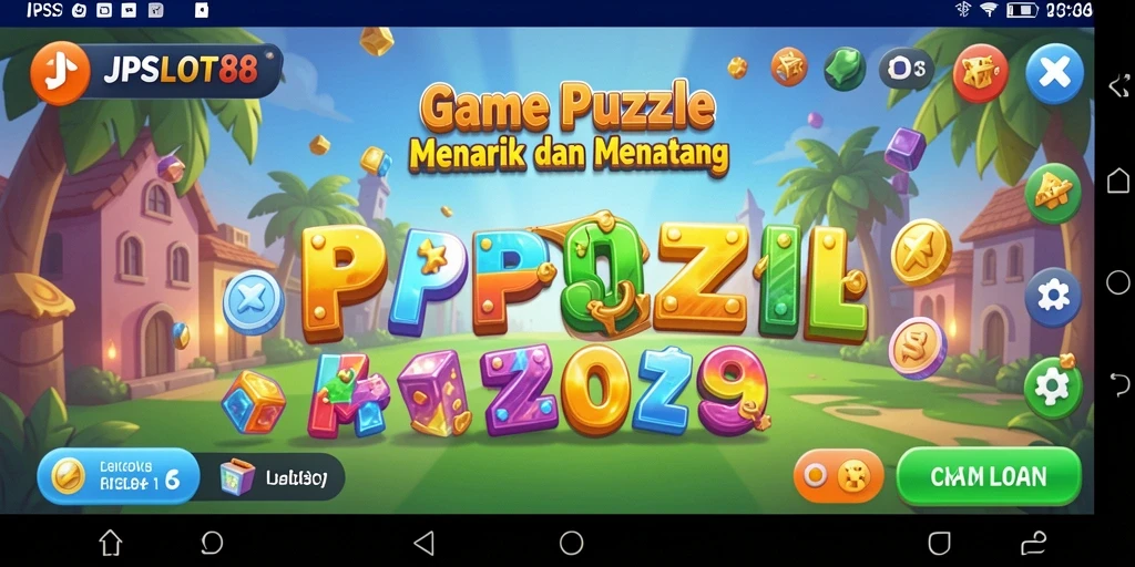 Tampilan gameplay menantang dari JPSLOT88 dengan susunan puzzle berwarna.