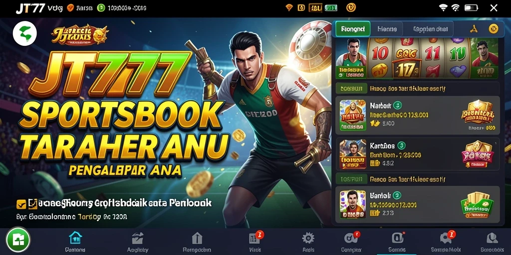 Tampilan gameplay menarik dari aplikasi Sportsbook JT777.