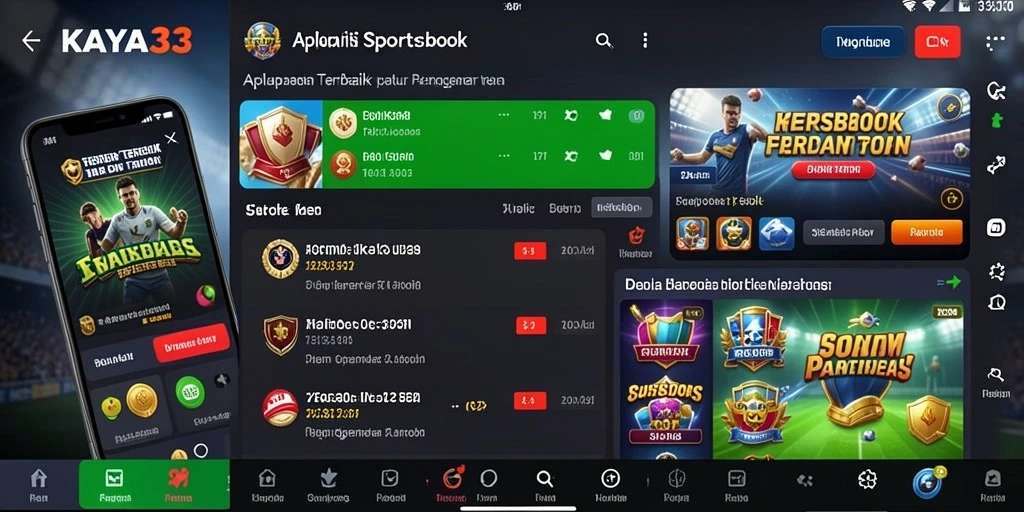 Screenshot KAYA33 menampilkan berbagai pilihan taruhan olahraga.