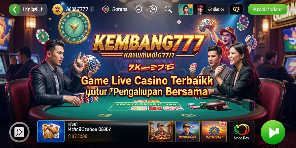 Tampilan menarik saat bermain kasino langsung di KEMBANG777.