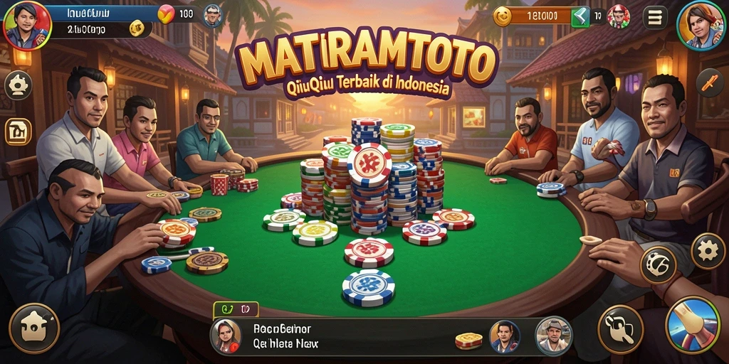 Screenshot gameplay <strong>MATARAMTOTO</strong> menunjukkan momen seru saat bermain QiuQiu.
