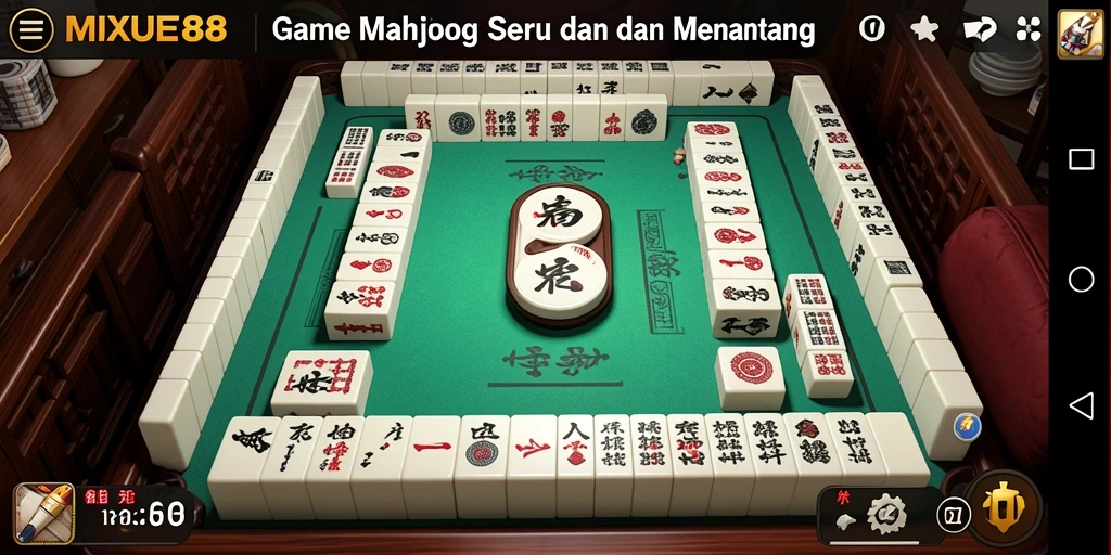 Screenshot MIXUE88 menampilkan gameplay Mahjong yang seru dan menantang.