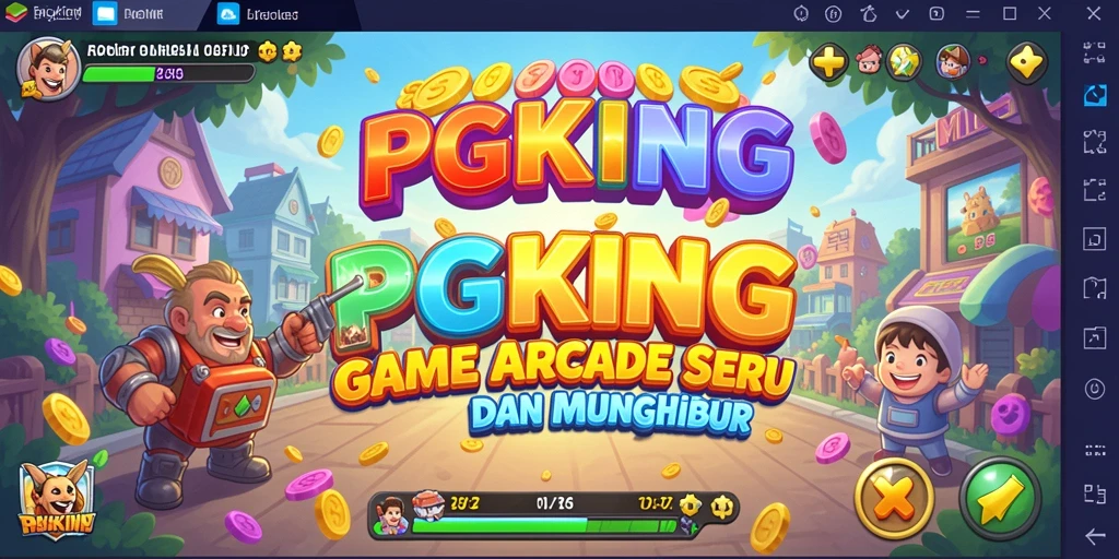 Tampilan seru dari gameplay PGKING dengan rintangan menantang.