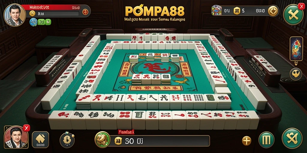 Screenshot POMPA88 menampilkan gameplay Mahjong yang seru dan menantang.