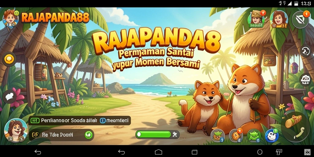 Tampilan gameplay RAJAPANDA88 yang cerah dan menarik.