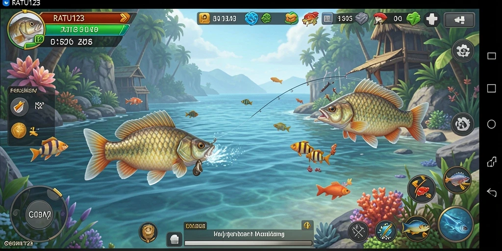 Tangkapan ikan besar dalam suasana memancing yang menakjubkan.