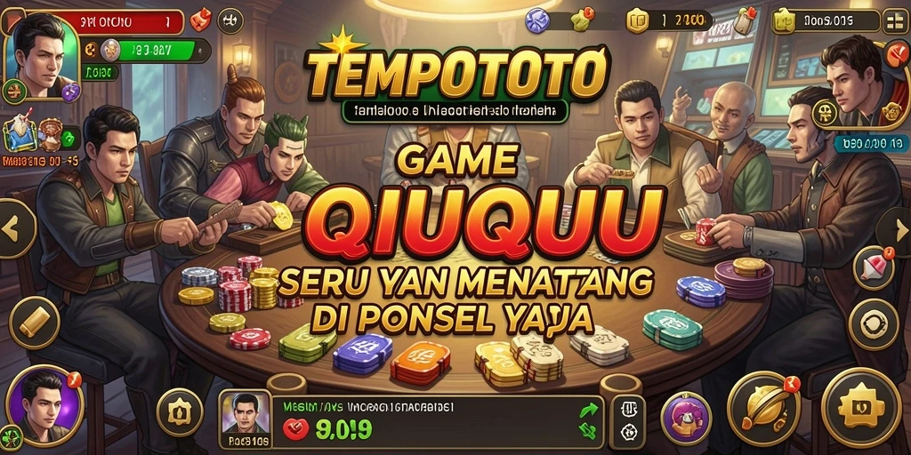 Screenshot TEMPOTOTO menampilkan pemain sedang berkompetisi dalam permainan QiuQiu.