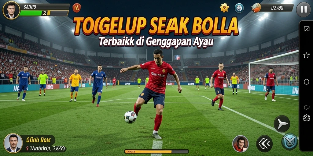 Screenshot gameplay dari TOGELUP menunjukkan aksi seru di lapangan.