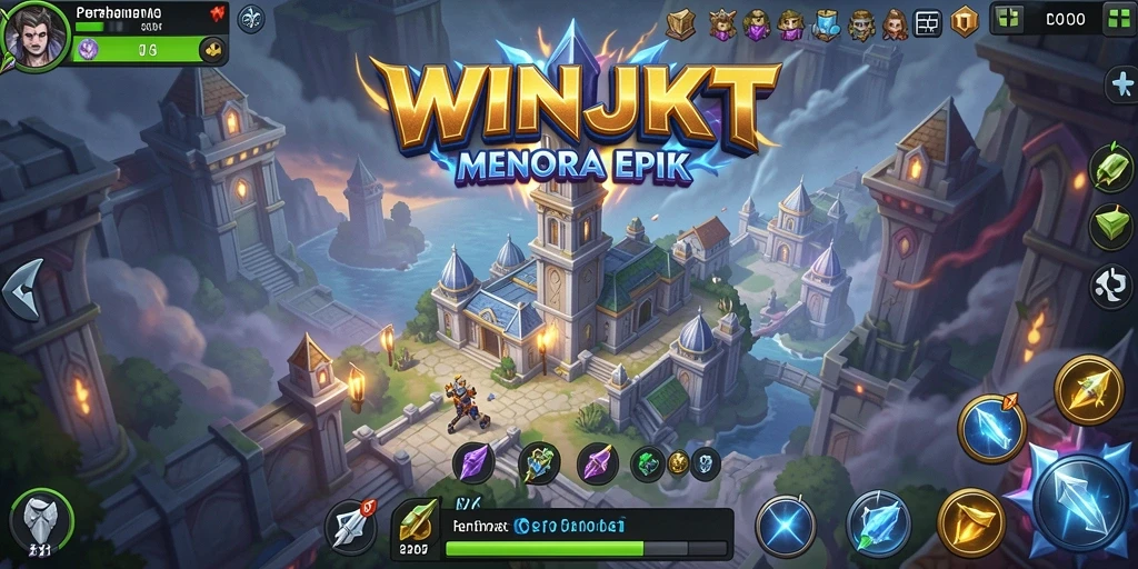 Tampilan gameplay WINJKT dengan strategi Tower Defense yang mendebarkan.